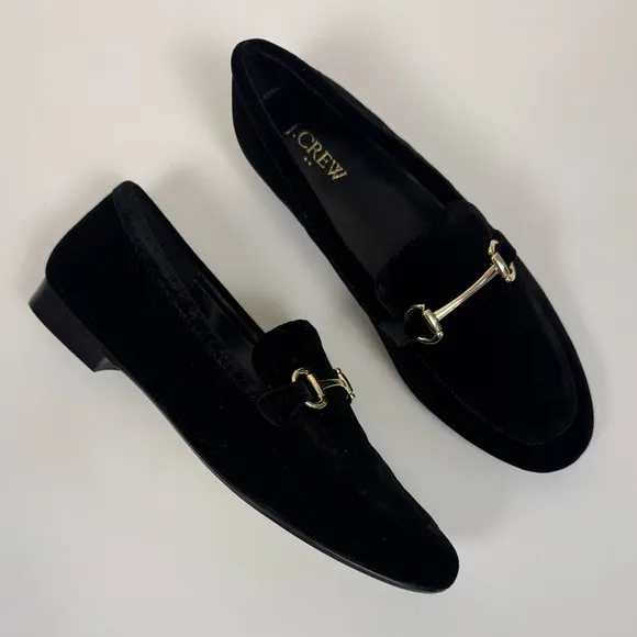 J.CREW Factory Velvet Bit Loafers