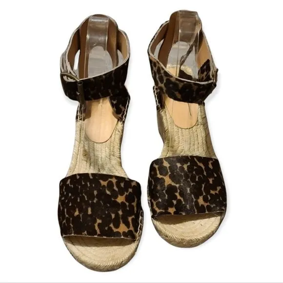 J. Crew Animal Print Espadrille Size 8