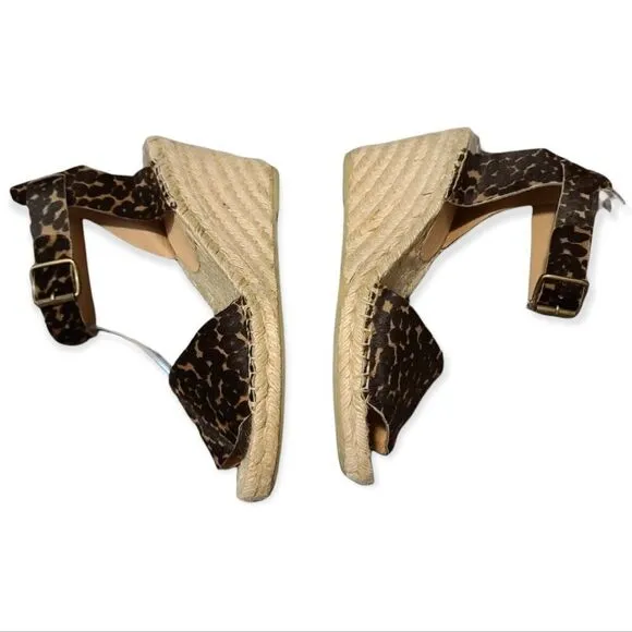 J. Crew Animal Print Espadrille Size 8