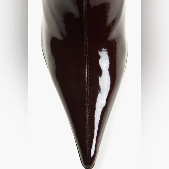 Jeffery Campbell Elegant burgundy over the knee Patent Leather Women's Boots