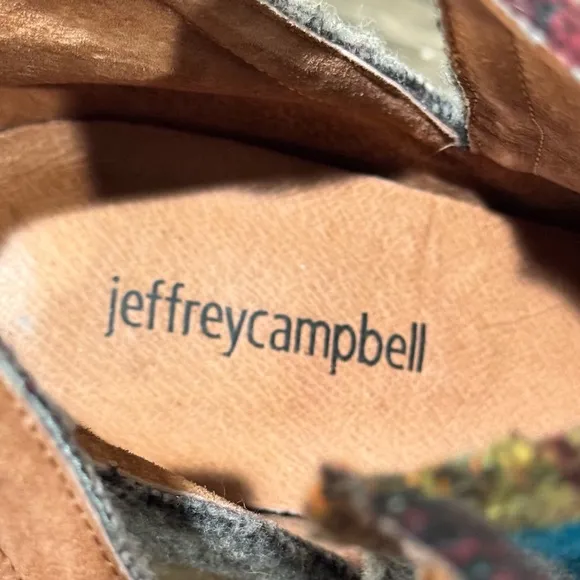 Jeffrey Campbell Cromwell Aztec Print Felted Leather Western Booties