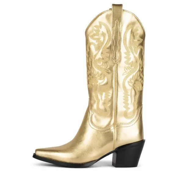 Jeffrey Campbell Dagget Gold Boots