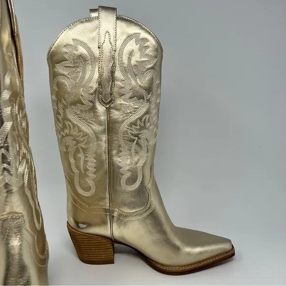 Jeffrey Campbell Dagget Gold Boots
