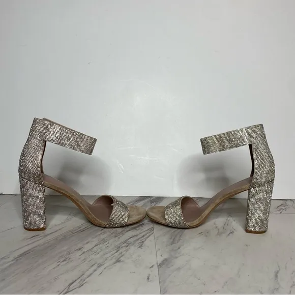Jeffrey Campbell Lindsay Rhinestone Block Heel Sandal 8