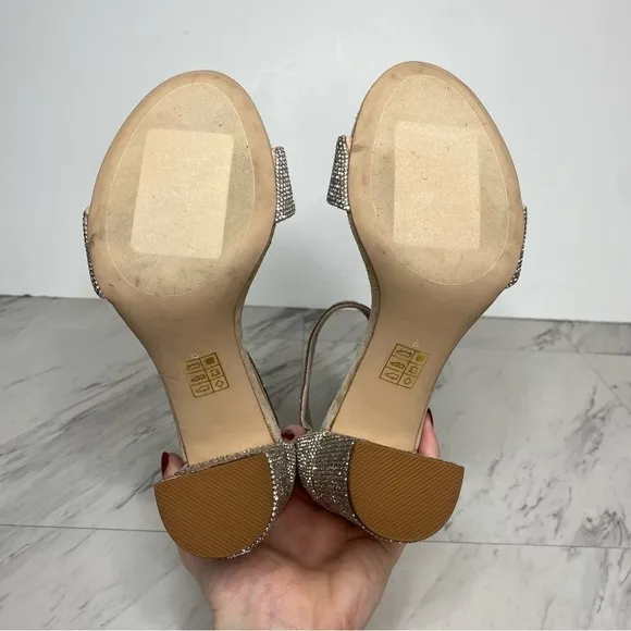 Jeffrey Campbell Lindsay Rhinestone Block Heel Sandal 8