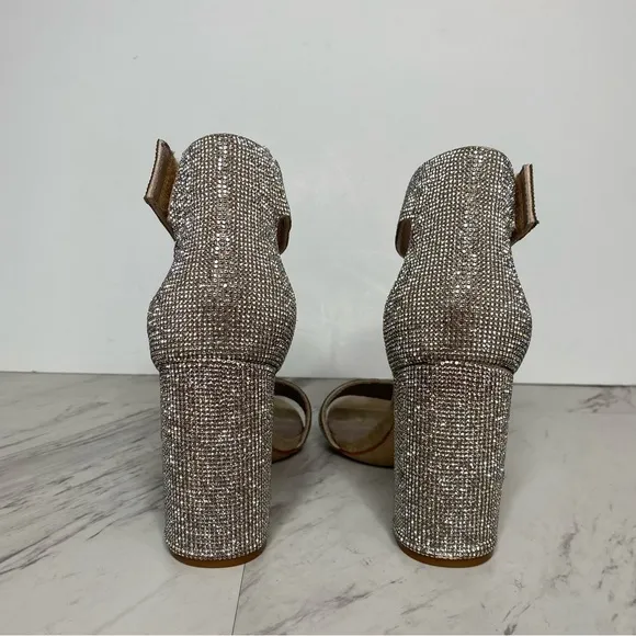 Jeffrey Campbell Lindsay Rhinestone Block Heel Sandal 8