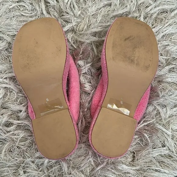Jeffrey Campbell Luau 2 Terrycloth Platform Thong Sandals in Pink size 6