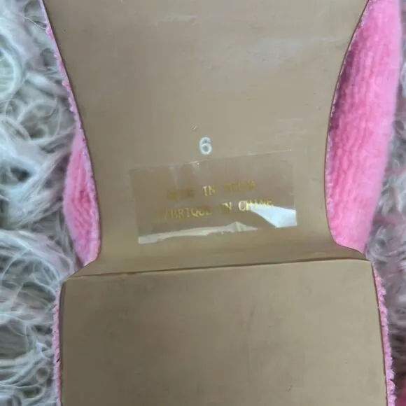Jeffrey Campbell Luau 2 Terrycloth Platform Thong Sandals in Pink size 6