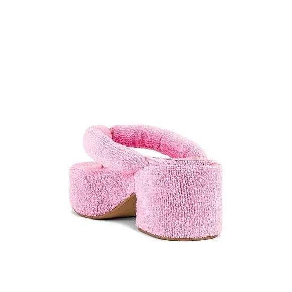 Jeffrey Campbell Luau 2 Terrycloth Platform Thong Sandals in Pink size 6
