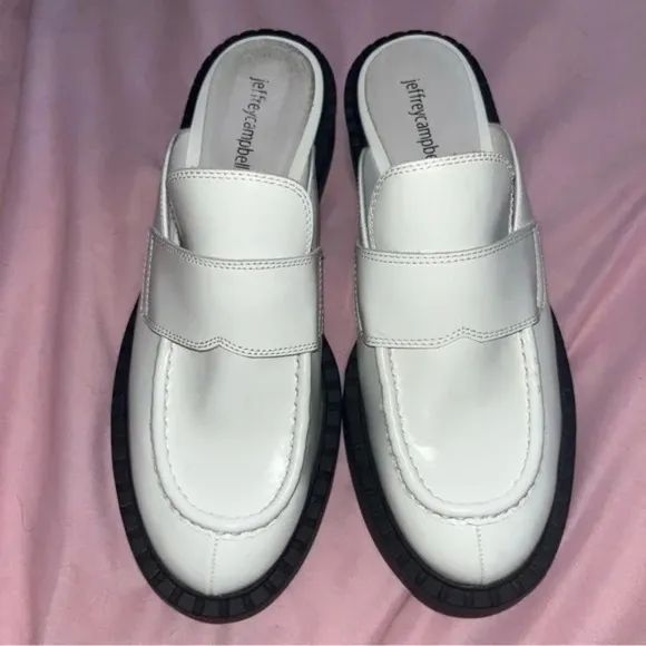 JEFFREY CAMPBELL White Biblio Loafers