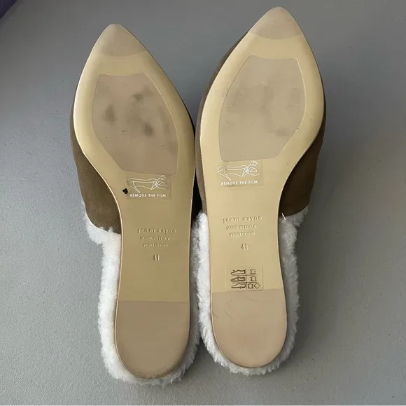 JENNI KAYNE Shearling Lined Mule SlipOn Laurel Women's Flats Size EU41 US10.5-11