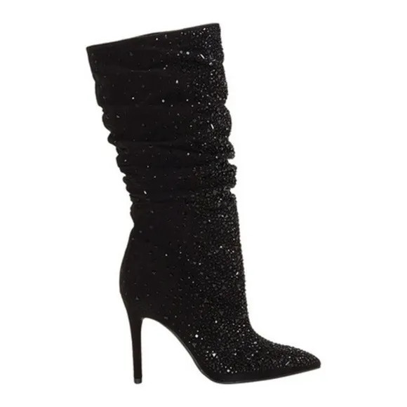 Jessica Simpson Lailee Womens Microsuede Slouchy Mid-Calf Boots