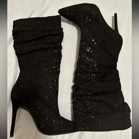 Jessica Simpson Lailee Womens Microsuede Slouchy Mid-Calf Boots
