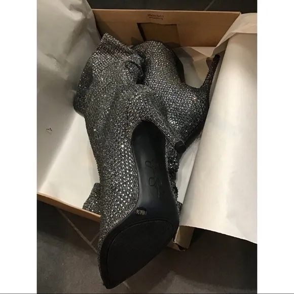 jessica simpson Silver Sparkles Boots 6
