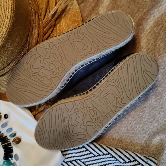 Jimmy Choo Denim &amp; leather trim espadrilles - size 8.5
