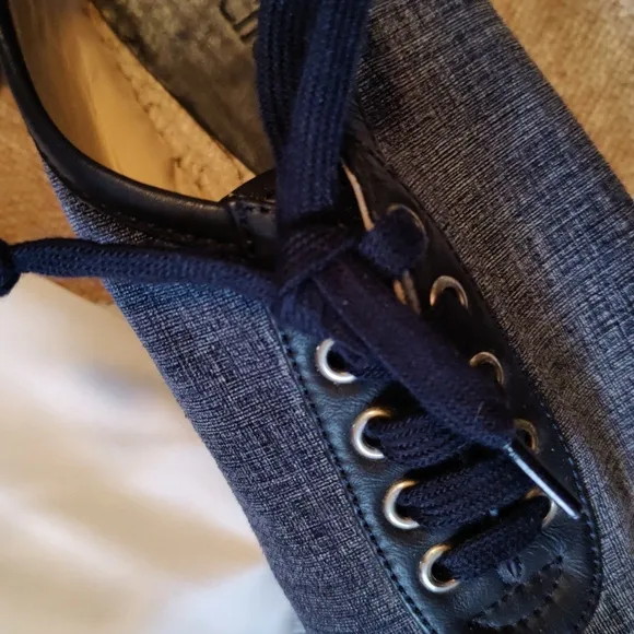 Jimmy Choo Denim &amp; leather trim espadrilles - size 8.5