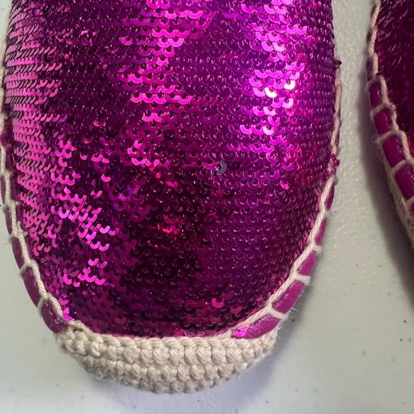 Jimmy Choo Hot Pink Leather Espadrilles