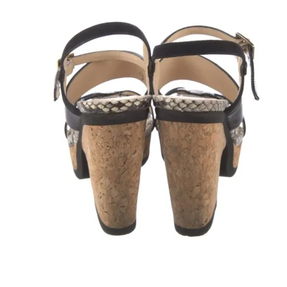 Jimmy Choo Leather Animal Print Espadrilles