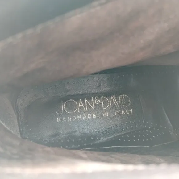 Joan &amp; David Handmade in Italy Rare! Brown Leather Calf Hair Lace-up Boots EU 39