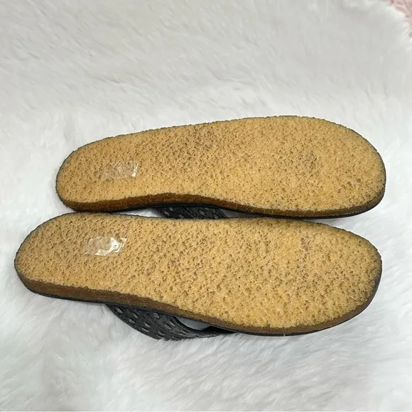 John Varvatos Thong Sandals Star USA Tobago Stitched Leather Slip Ons Slides Box