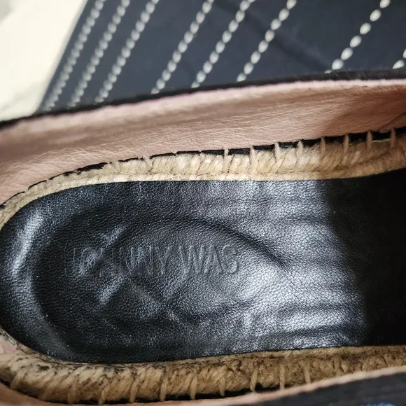 Johnny Was Cooper Embroidered Espadrilles Black Size 41