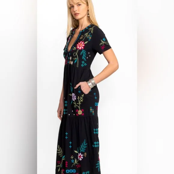 Johnny Was Katie Henley Tiered Knit Dress