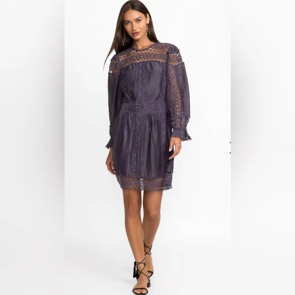 Johnny Was Mitska Navy Lace Dress