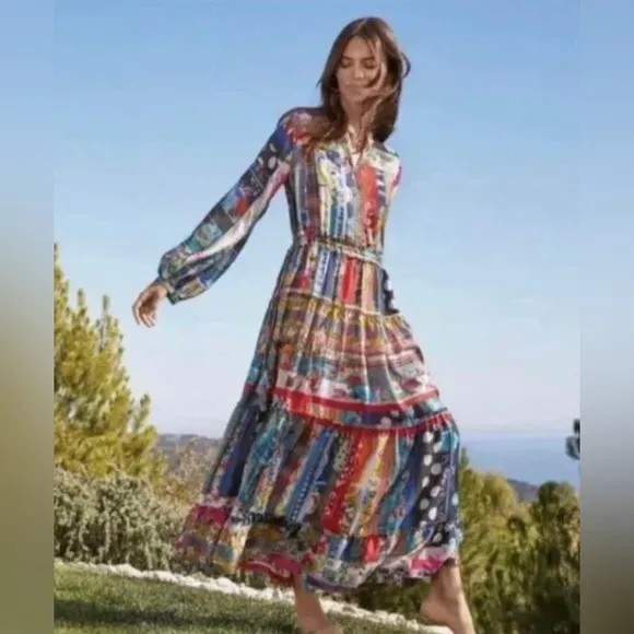 Johnny Was✨Silk Sonnet Dixie Maxi Dress