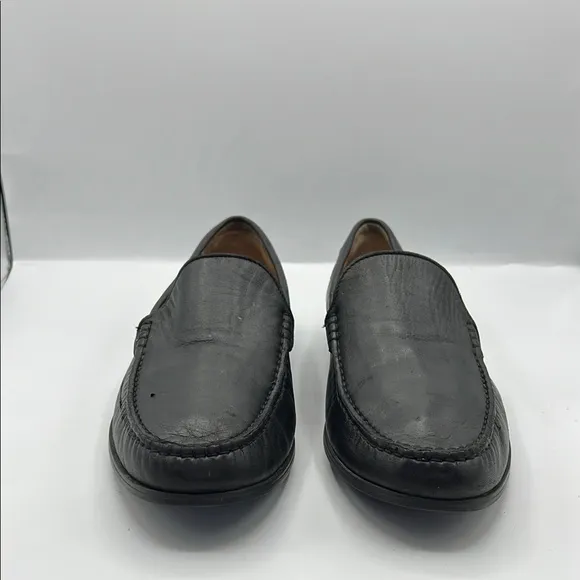 Johnston &amp; Murphy Sz 10 Men's Hawkins Venetian Black Glove Leather
