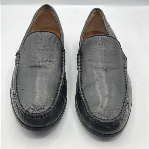 Johnston &amp; Murphy Sz 10 Men's Hawkins Venetian Black Glove Leather