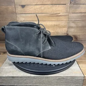 Johnston &amp; Murphy Upton Black Canvas Lace Up Chukka Boots Mens Size 11.5