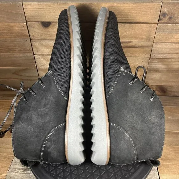 Johnston &amp; Murphy Upton Black Canvas Lace Up Chukka Boots Mens Size 11.5