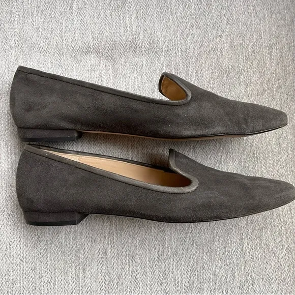 Jon Josef Gray Suede Leather Pluto Loafer Flats Comfort Square Toe 9.5M