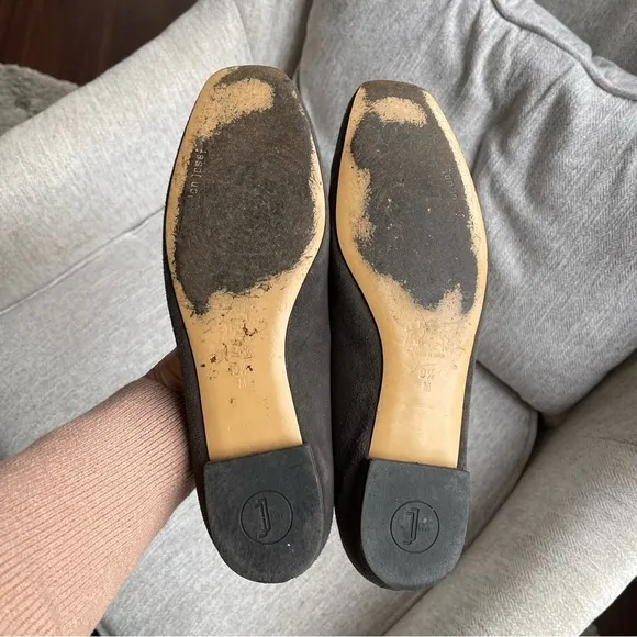 Jon Josef Gray Suede Leather Pluto Loafer Flats Comfort Square Toe 9.5M