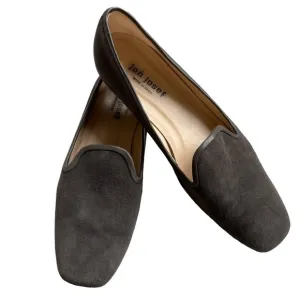 Jon Josef Gray Suede Leather Pluto Loafer Flats Comfort Square Toe 9.5M