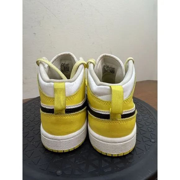 Jordan‎ 1 Mid SE Sneakers Dynamic Yellow Floral AV5173-700 Sz 1.5 Youth Unisex