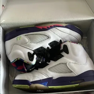 Jordan 5 fresh Prince of Bel-Air, kids White and Purple Sneakers