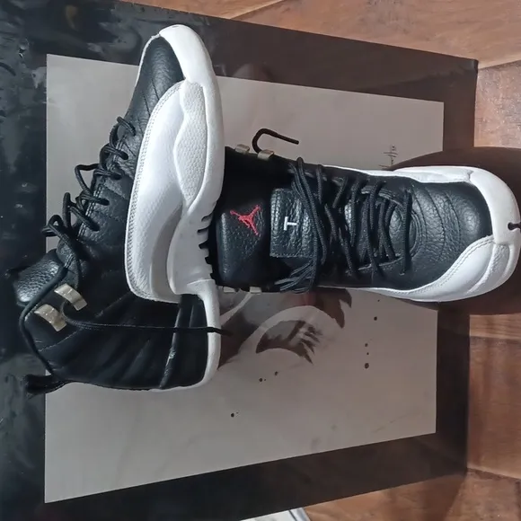 JORDAN Kids Black and White Sneakers