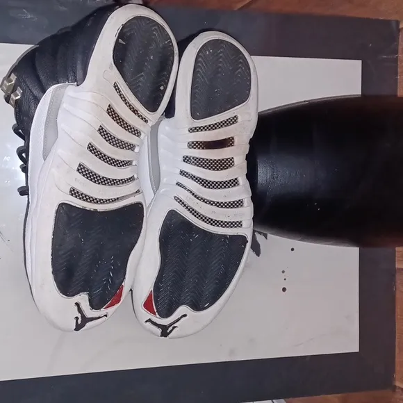 JORDAN Kids Black and White Sneakers
