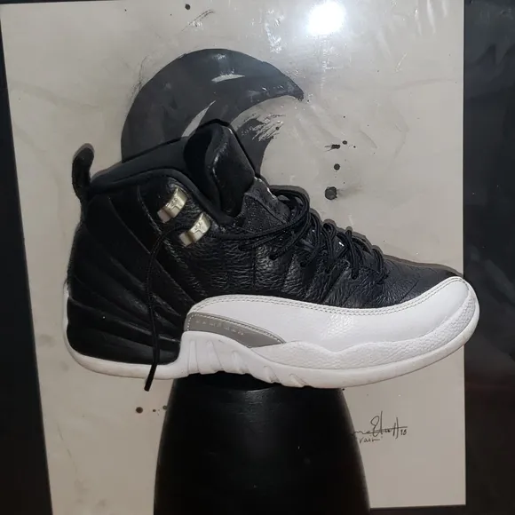 JORDAN Kids Black and White Sneakers