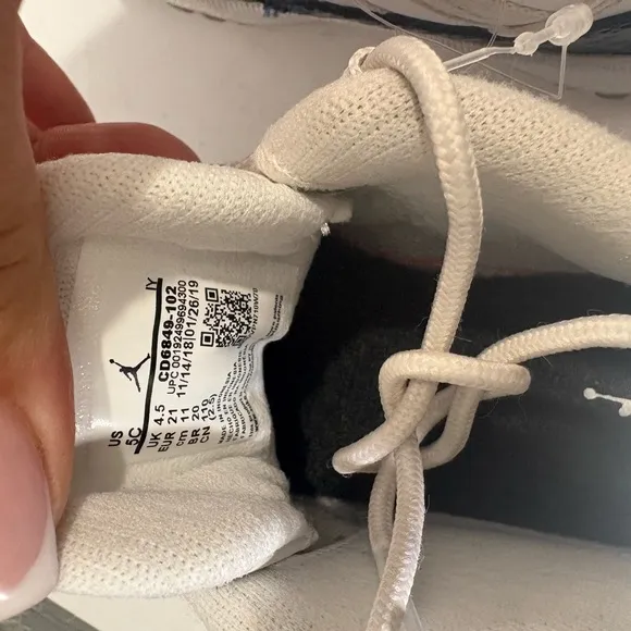 Jordan Kids' White and Blue Sneakers