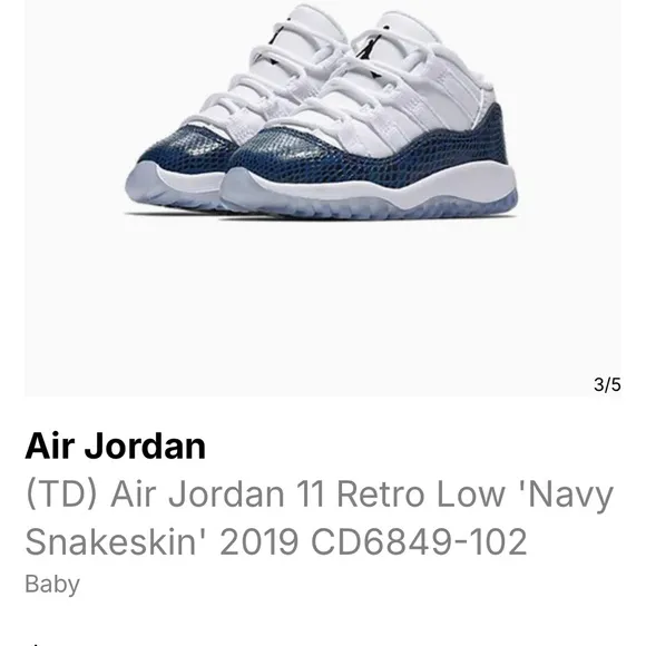 Jordan Kids' White and Blue Sneakers