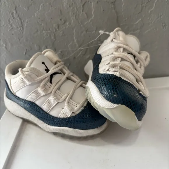 Jordan Kids' White and Blue Sneakers