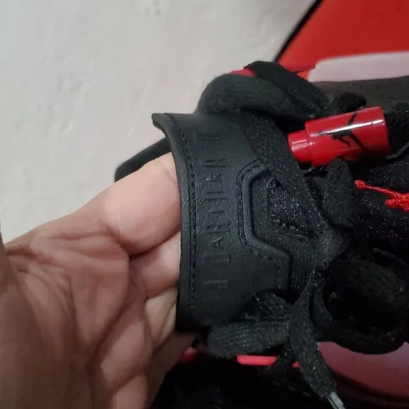Jordan Spizike Low Bred Sneakers In Black And Red Size 6Y