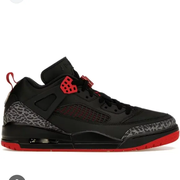 Jordan Spizike Low Bred Sneakers In Black And Red Size 6Y