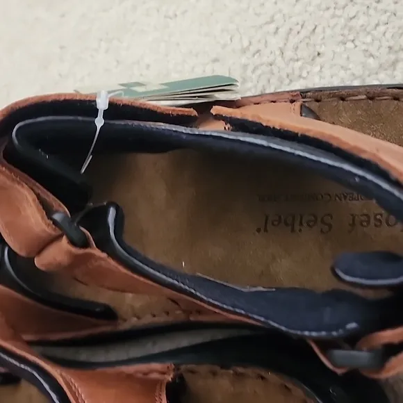 Josef Seibel Men's Brown Leather Sandals - New
