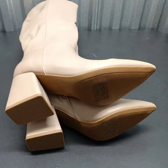 Journee Collection Women Landree Tall Wide Calf Fashion Boots Nude