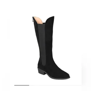 Journee Collection Womens Celesst Stacked Heel Riding Boots