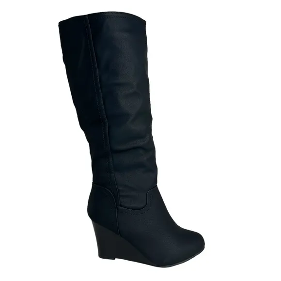 Journee Collection Women's Wide Calf Langly Boots Black Size 7.5