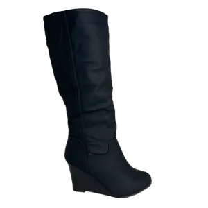 Journee Collection Women's Wide Calf Langly Boots Black Size 7.5